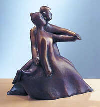 Günter Grass, Schneller Schritt (Bronzeplastik), 2001