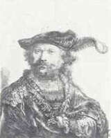 Rembrandt, Selbstbildnis mit federgeschmücktem Barett, 1638