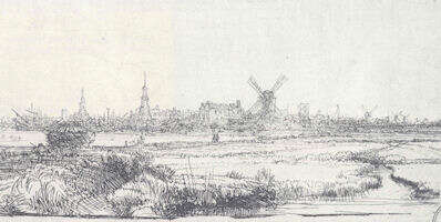 Rembrandt, Blick auf Amsterdam von Nordwesten, um 1640